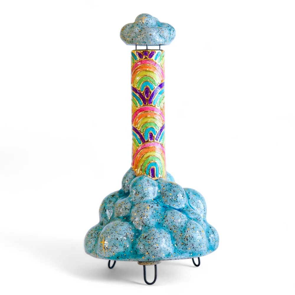 ヘ*マ様 kurry カリー　アート　バルーン Glowing Rainbow Glitter Inlay Mini Malm Burner Collaboration with